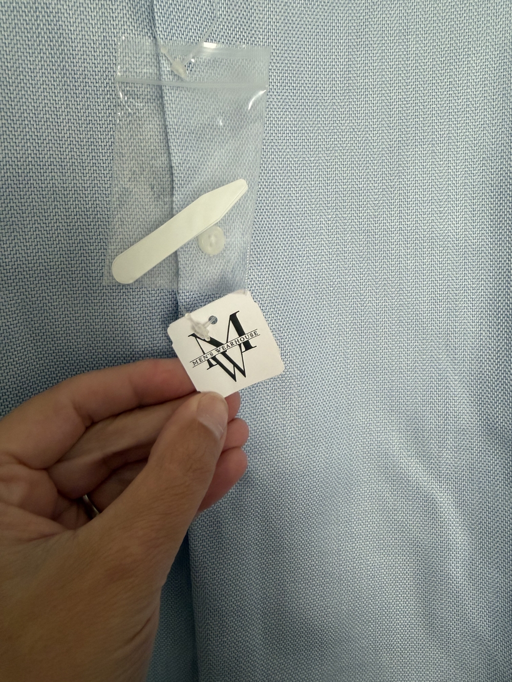 NWT Calvin Klein Infinite Non-Iron Slim Fit Dress Shirt Blue 15.5 34/35 Medium - Picture 3 of 4